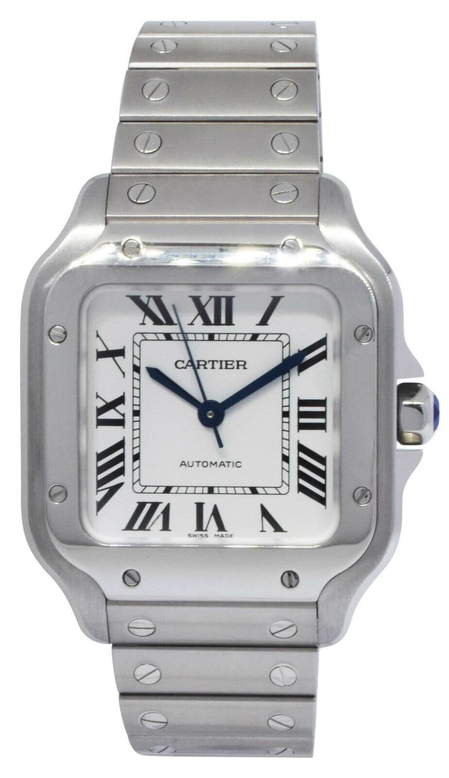 Amazon.com: CARTIER Santos Silvered Opaline Dial Men's Watch WSSA0018 :  Clothing, Shoes & Jewelry