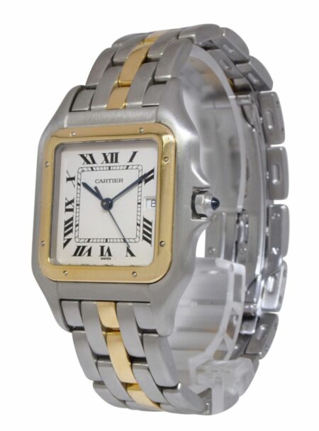 Cartier Panthere Large 1 Row 18k Yellow Gold/Steel Ladies 29mm Watch 187957
