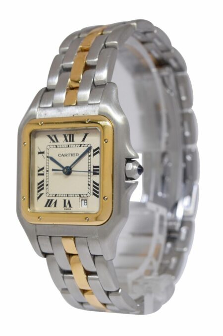 Cartier Panthere Mid Size 1 Row 18k Yellow Gold/Steel Ladies 27mm Watch 110000