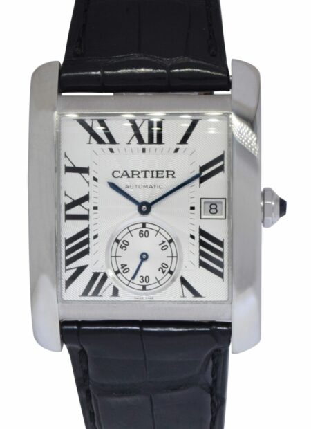 Cartier Tank MC Large Steel Silver Dial Mens Automatic Watch W5330003 3589