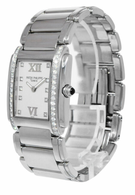 Patek Philippe Twenty~4 Steel & Diamond Timeless White Ladies Watch 24 4910/10A