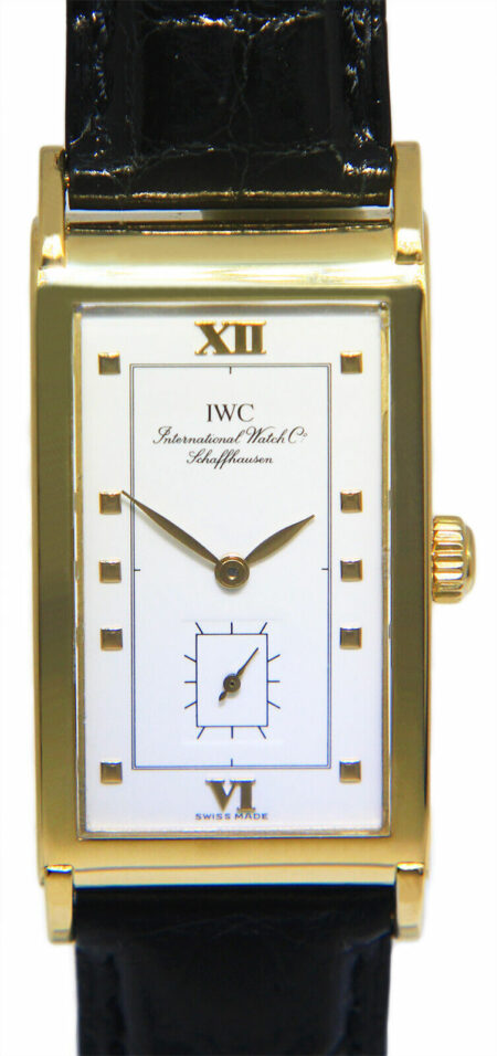 IWC Venezia 18k Yellow Gold White Dial Manual Wind Watch 2553