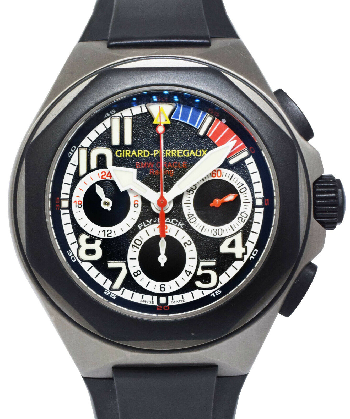 Girard Perregaux Laureato Flyback Chronograph BMW Oracle Racing 46mm Watch  80175 - Jewels in Time