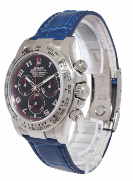 Rolex Daytona Chronograph 18k White Gold Black Arabic Dial 40mm Watch Y 116519