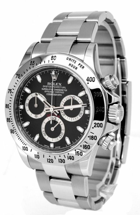 Rolex Daytona Chronograph Steel Black Dial Mens 40mm Watch V 116520