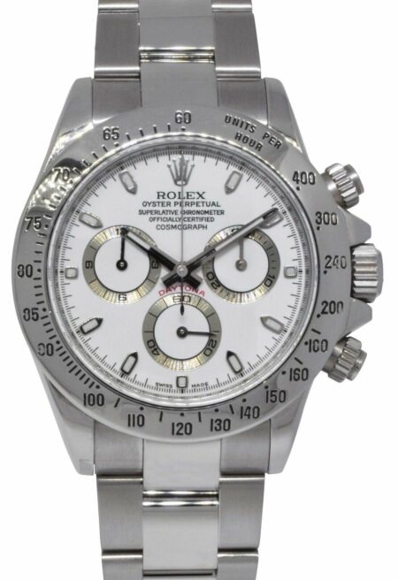 Rolex Daytona Chronograph Steel White Dial Mens 40MM Watch G 116520