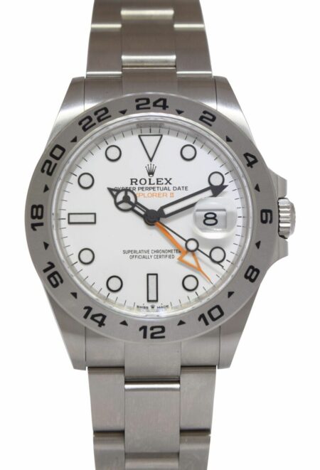 Rolex Explorer II GMT Steel Polar White Dial Mens 42mm Watch +Card '22 226570