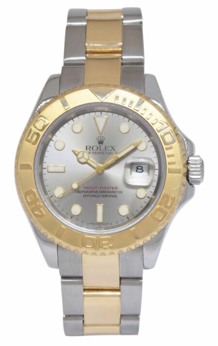 Rolex Yacht-Master 18k Yellow Gold/Steel Gray Dial 40mm Watch F 16623