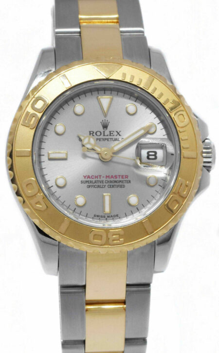Rolex Yacht-Master 18k Yellow Gold/Steel Slate Dial Ladies 29mm Watch Z 169623