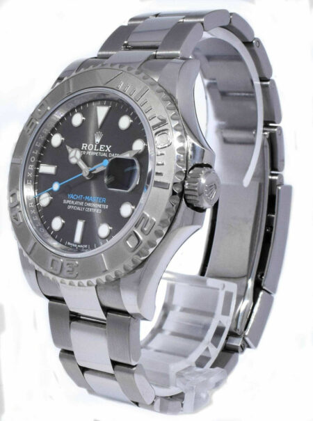 Rolex Yacht-Master 40 Steel & Platinum Rhodium Dial Mens Watch 116622