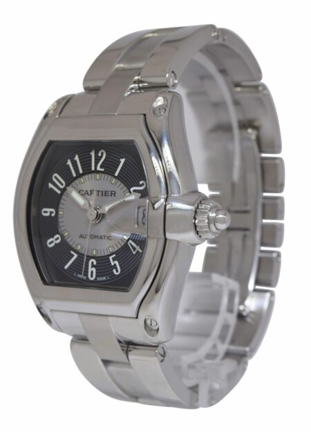 Cartier Roadster Steel Silver/Gray Dial Mens Automatic Watch W62001V3 2510