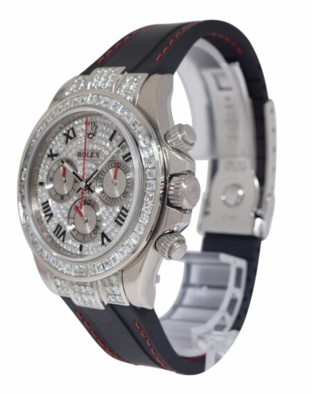 Rolex Daytona Chronograph 18k White Gold & Diamonds 40mm Watch Z 116519