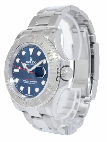 Rolex Yacht-Master Steel & Platinum Bezel Blue Dial Mens 40mm Watch 116622