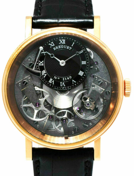 Breguet Tradition Skeleton 18k Rose Gold Mens 40mm Manual Watch B/P 7057